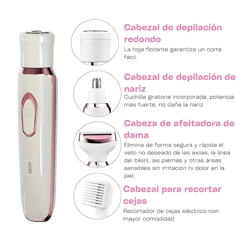 Amoretti Afeitadora eléctrica 4 en 1 para mujer