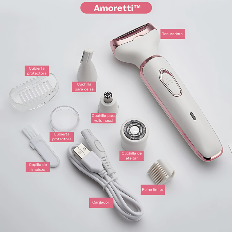 Amoretti Afeitadora eléctrica 4 en 1 para mujer